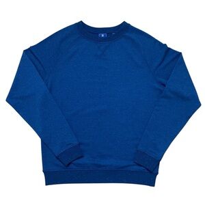 FootJoy French Terry Crewneck Sweater Men’s Small Navy Tweed Golf Preppy